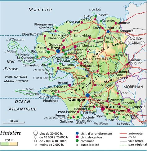Carte du Finistère
