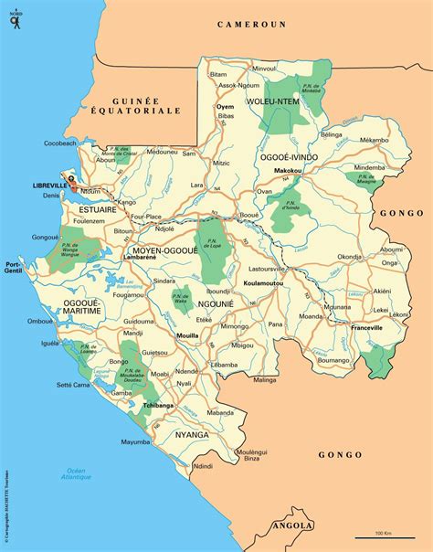Carte du Gabon