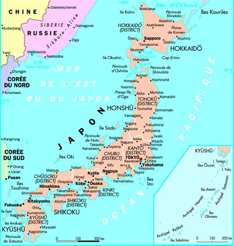 Carte du Japon