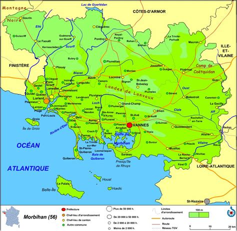 Carte du Morbihan