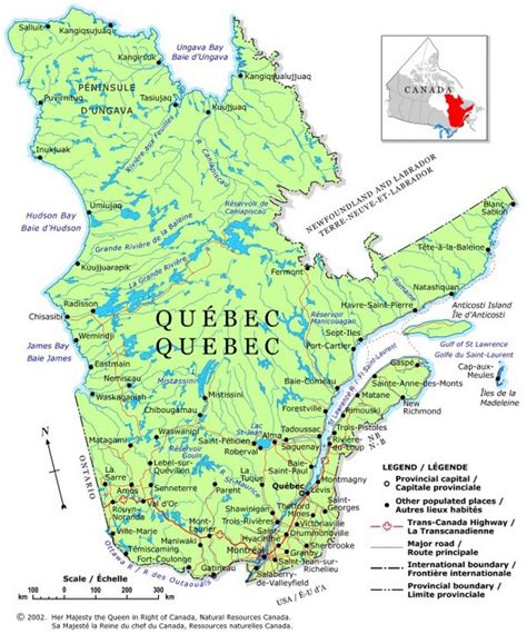 Carte du Québec