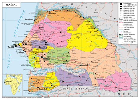 Carte du Sénégal