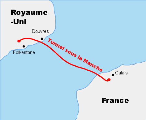 Carte du Tunnel sous la Manche