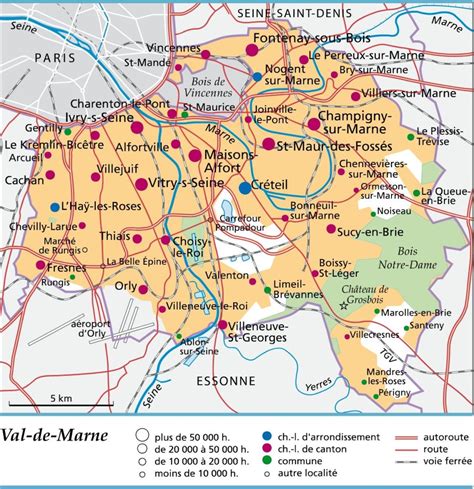 Carte du Val-de-Marne