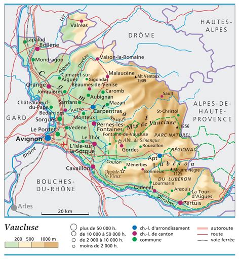 Carte du Vaucluse