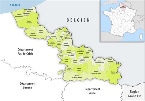 Carte du département du Nord