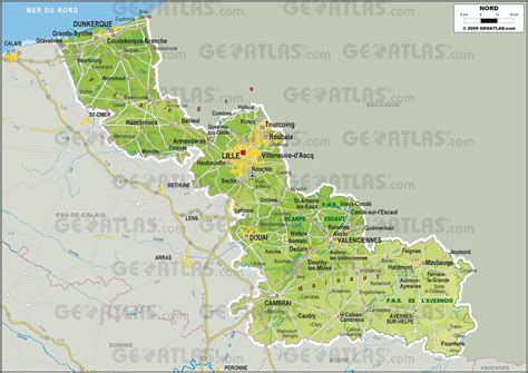 Carte du département du Nord en France