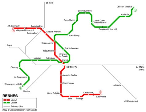 Carte du métro de Rennes