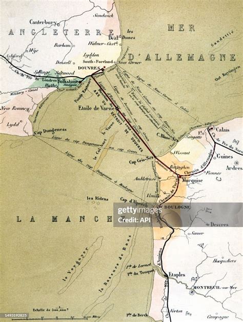 Carte du projet de Thomé de Gamond