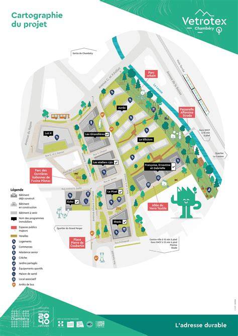 Carte du site Vetrotex et ses accès (Gare, bus, axes)