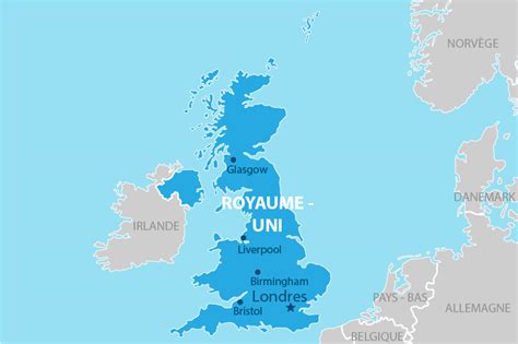 Carte illustrant les relations entre l'UE et le Royaume-Uni
