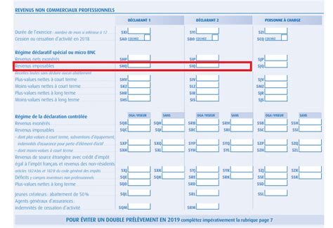 Cases 2 de la déclaration d'impôts