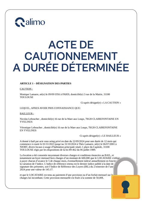 Cautionnement personnel dirigeant entreprise