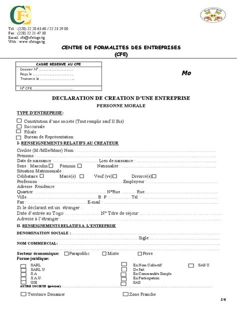 Centres de Formalités des Entreprises