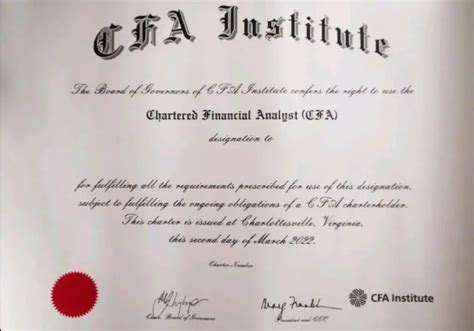 Certification CFA