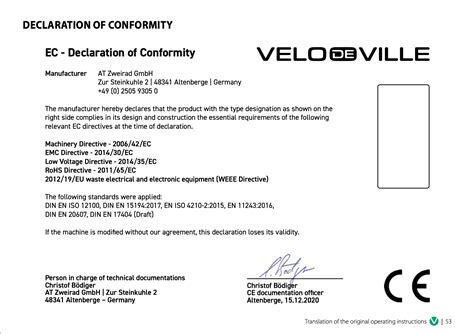 Certification Vélo électrique