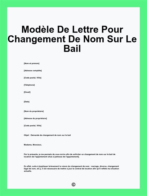 Changement de nom commercial