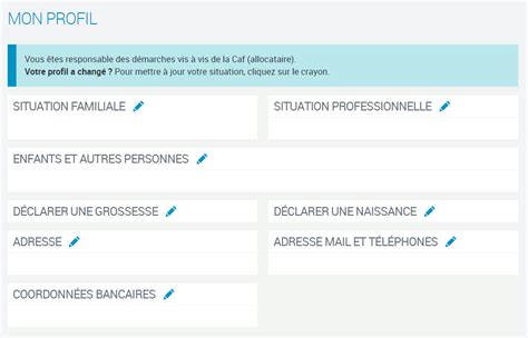 Changement de situation professionnelle