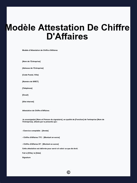 Chiffre d'affaires Auto-Entrepreneur