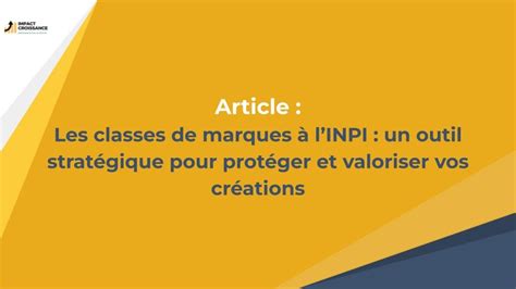 Classes de marques INPI