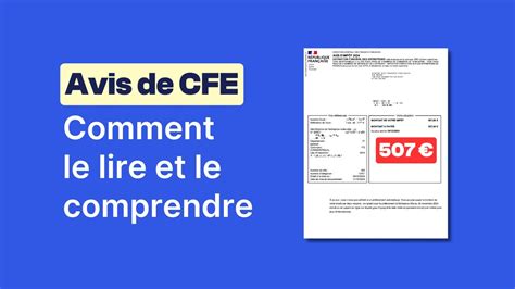 Comment trouver son avis de CFE