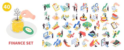 Concept de finance isométrique