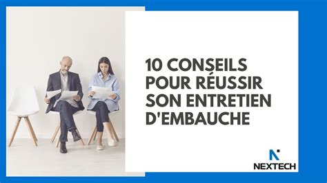 Conseils pour réussir