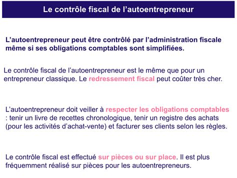 Contrôle Fiscal Auto-Entrepreneur