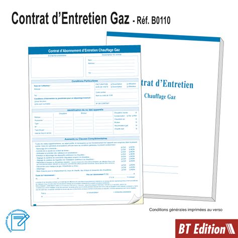 Contrat d'entretien chaudière gaz