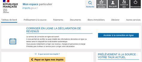 Correction de la déclaration d'impôts