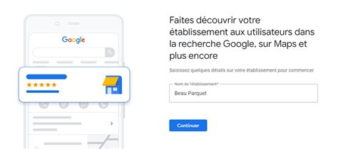 Création d'une fiche Google My Business