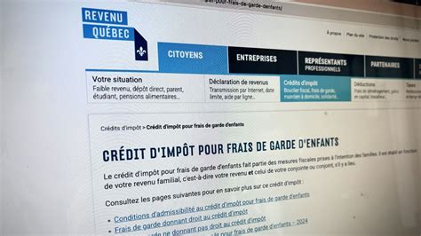 Crédit d'impôt pour garde d'enfant