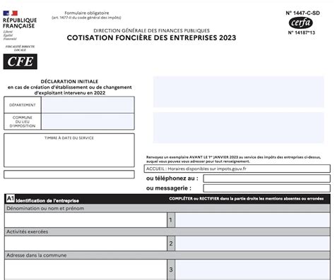 Déclaration Initiale de CFE