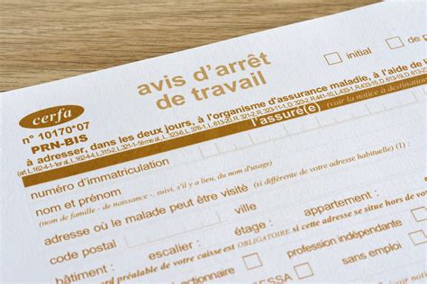 Déclaration arrêt maladie