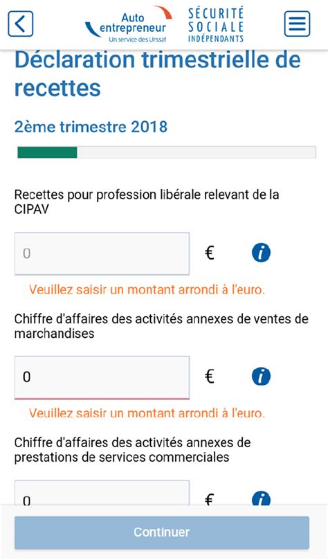 Déclaration auto-entrepreneur URSSAF
