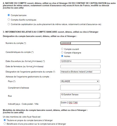 Déclaration compte étranger