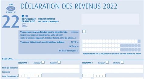 Déclaration d'impôts 2023