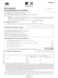 Déclaration de la Retenue