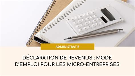 Déclaration de revenus micro-entreprise
