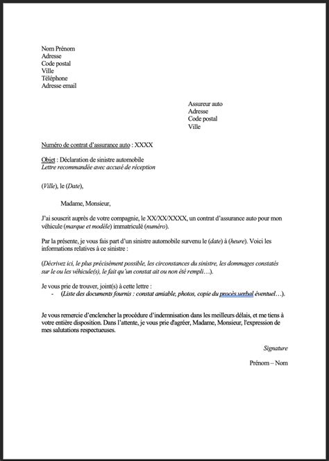 Déclaration de sinistre