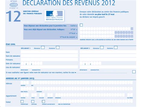 Déclaration des revenus internet