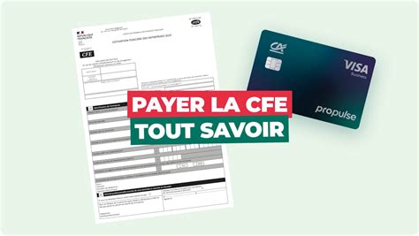 Déclaration et Paiement CFE