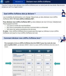 Déclarer chiffre d’affaires auto-entrepreneur