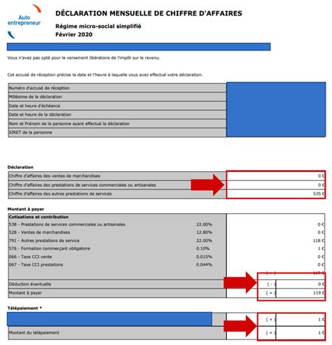 Déclarer son chiffre d'affaires en ligne