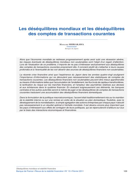 Déséquilibres des comptes courants mondiaux