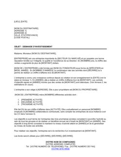 Demande de crédit d'investissement