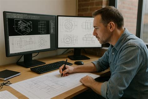 Dessinateur CAO au travail