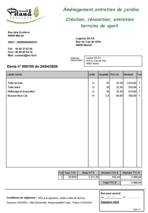 Devis paysagiste et TVA