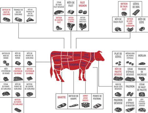 Diagramme des coupes de boeuf