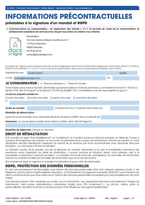 Document d'Information Précontractuelle